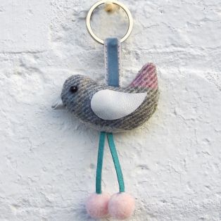 Tweed Bird Keyrings